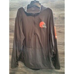 NFL Mens Cleveland Browns Nike Onfield Apparel Windbreaker Jacket Sz XXL